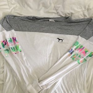 pink long sleeve t-shirt